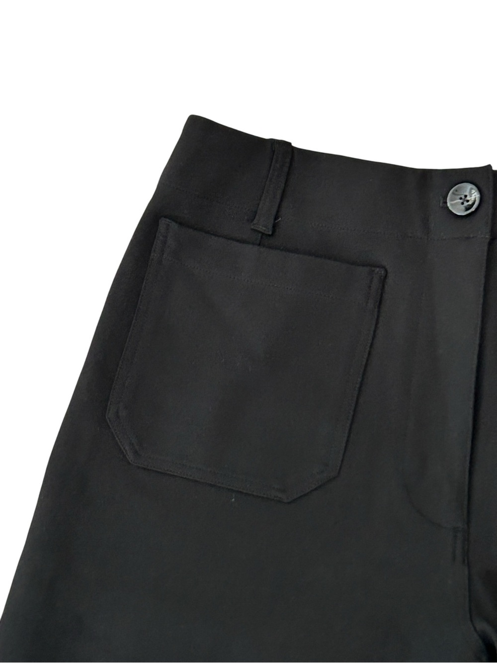 Quince Ultra-Stretch Ponte Cropped Wide Leg Pants Black 16 NWT - Picture 7 of 15